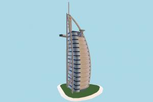 Burj Al Arab dubai, burj, skyscraper, city, building, tower, build, domicile, structure